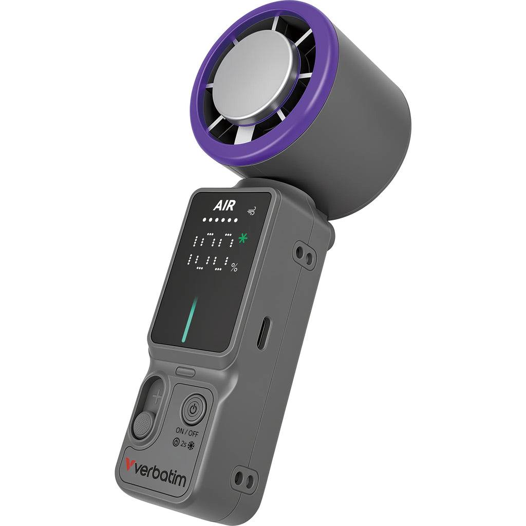Verbatim Cool 'N' Go Ice Touch Pro 冰感手持風扇 灰色 / 紫色 (32349) - 01-hero_32349