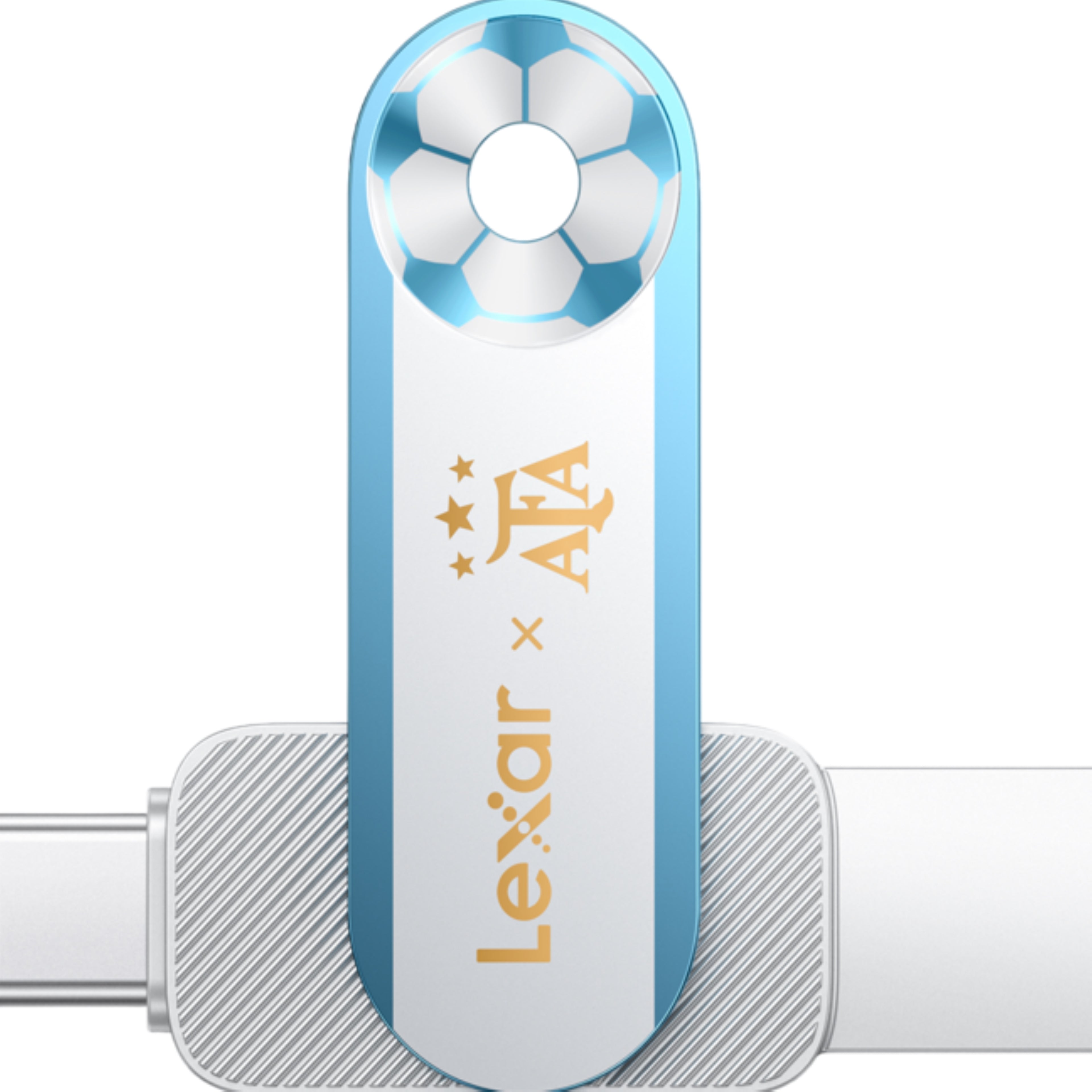Lexar JumpDrive D500 128GB USB-A + USB-C 雙介面隨身碟 
阿根廷足球協會 (AFA) 版本 Version(LJDD500128G-BNXNG) - 01-hero_D500-FRONT