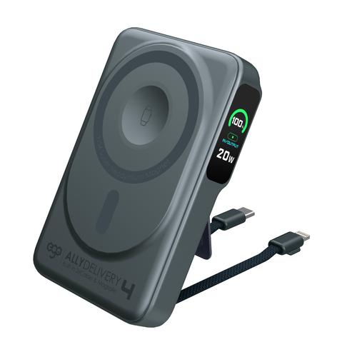 EGO Ally Delivery 4 3C 追溯碼（QR code）版 MagSafe 10000mAh 6 合 1 流動電源 冷灰色 (F52-GREY)