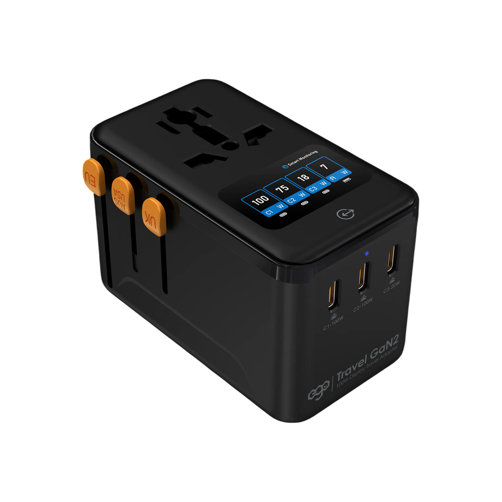 EGO 100W GaN2 四埠 USB 旅行轉換插頭 黑色 (OL-A03D-PQ100-BLACK) - 01-hero_OL-A03D-PQ100-BLACK