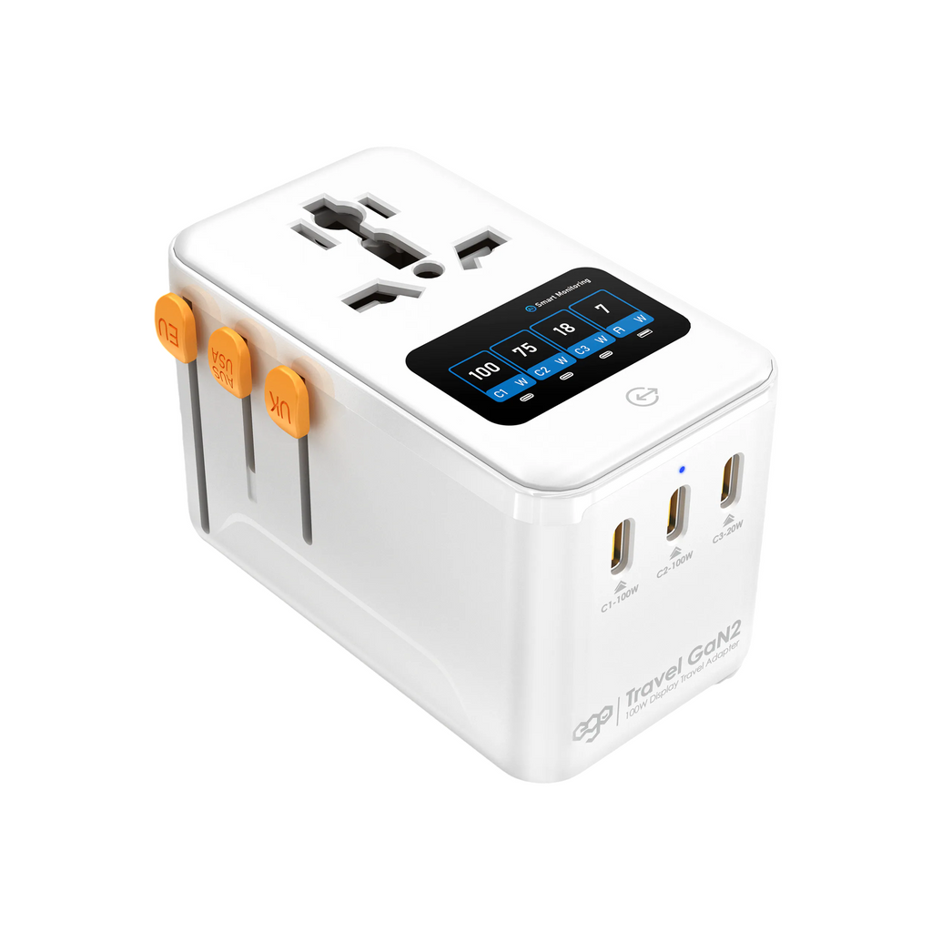 EGO 100W GaN2 四埠 USB 旅行轉換插頭 白色 (OL-A03D-PQ100-WHITE) - 01-hero_OL-A03D-PQ100-WHITE