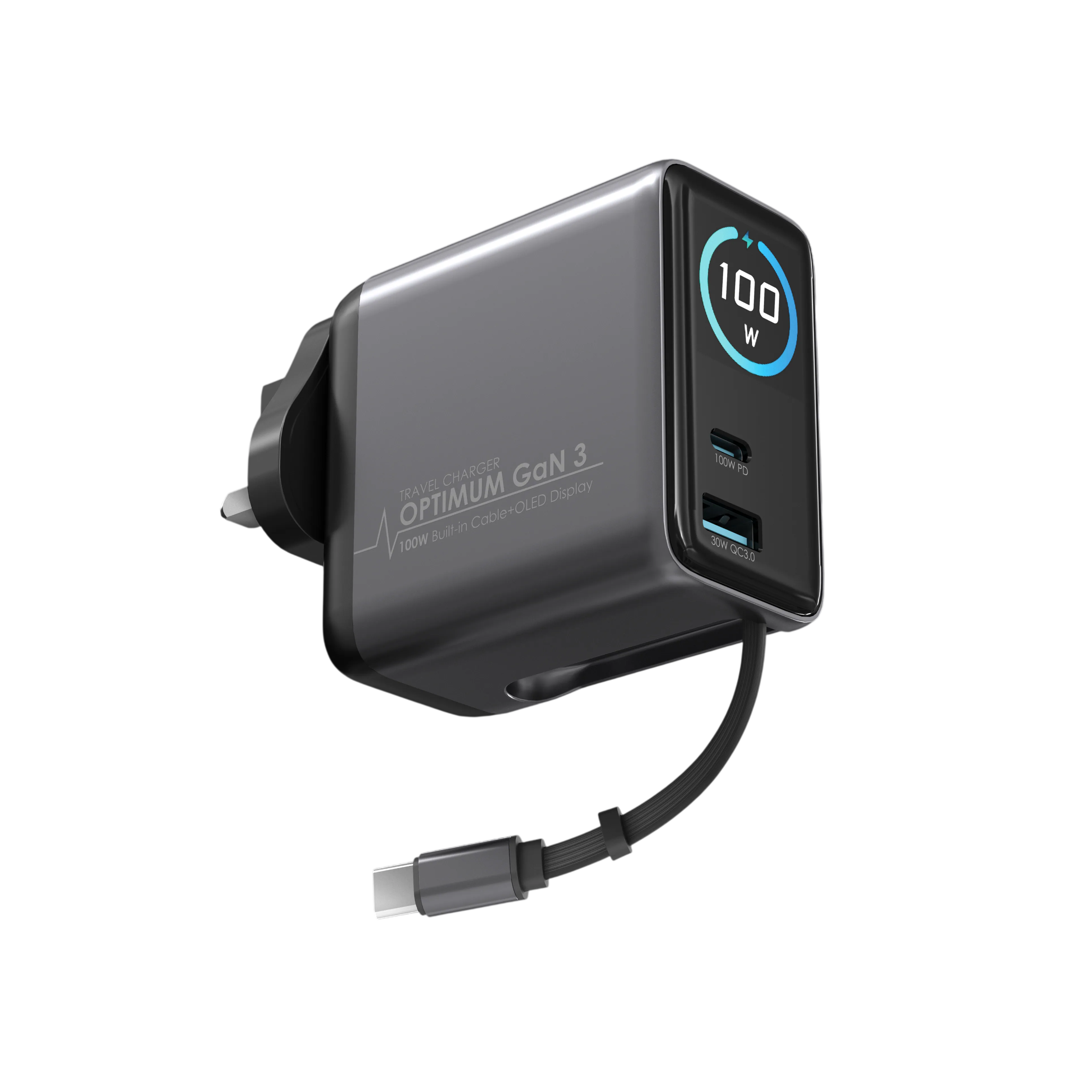 EGO 100W Optimum GaN3 旅行充電器 灰色 (OPG3-GREY) - 01-hero_OPG3-GREY