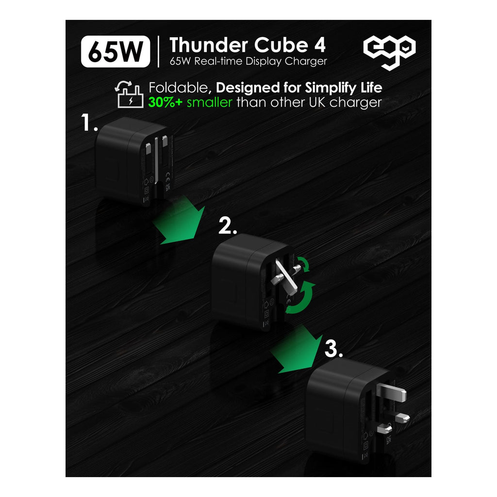 EGO ThunderCube 4 65W GaN TFT 即時顯示三接口摺疊充電器 黑色 (B12601-BLACK) - 05_info_b12601