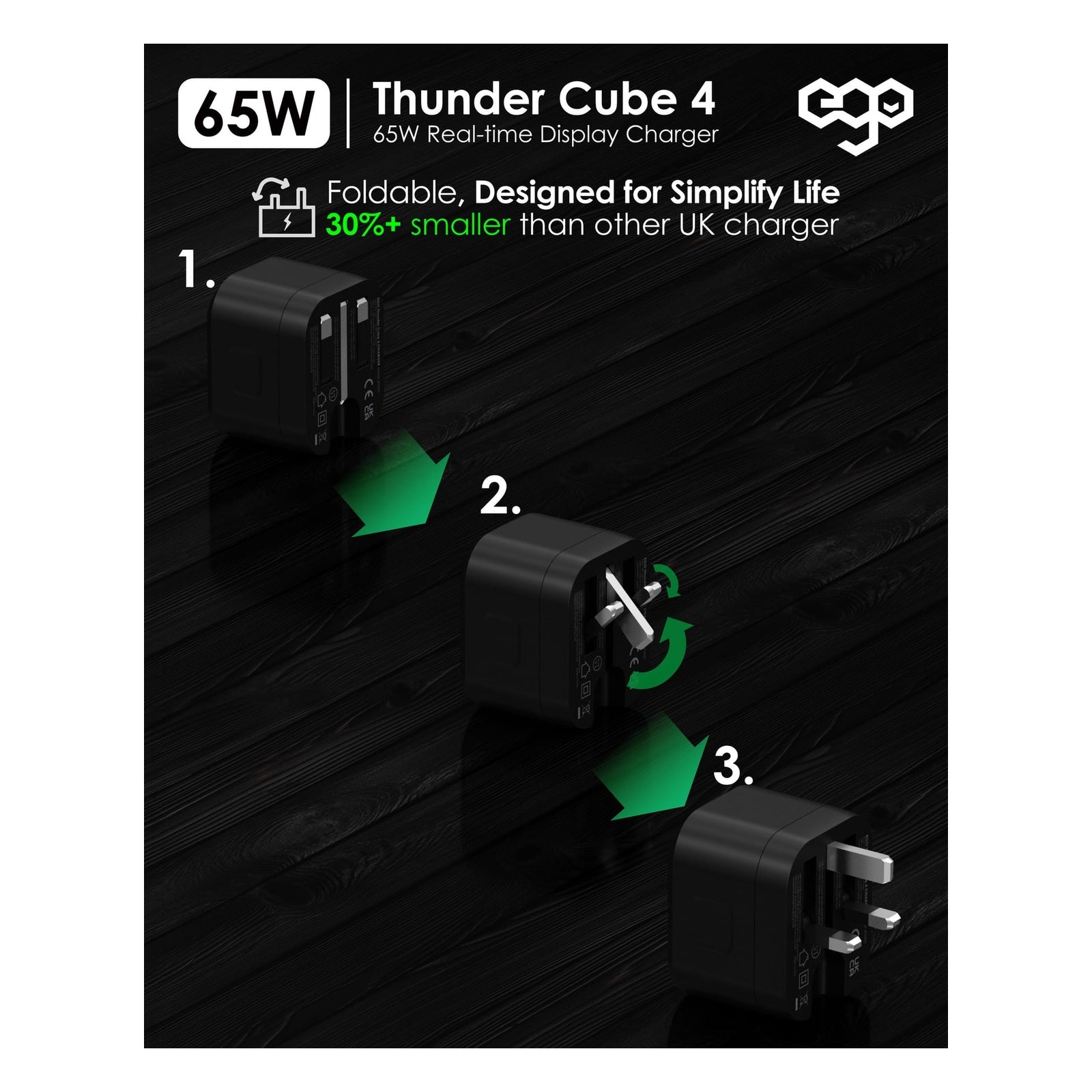 EGO ThunderCube 4 65W GaN TFT 即時顯示三接口摺疊充電器 黑色 (B12601-BLACK) - 05_info_b12601