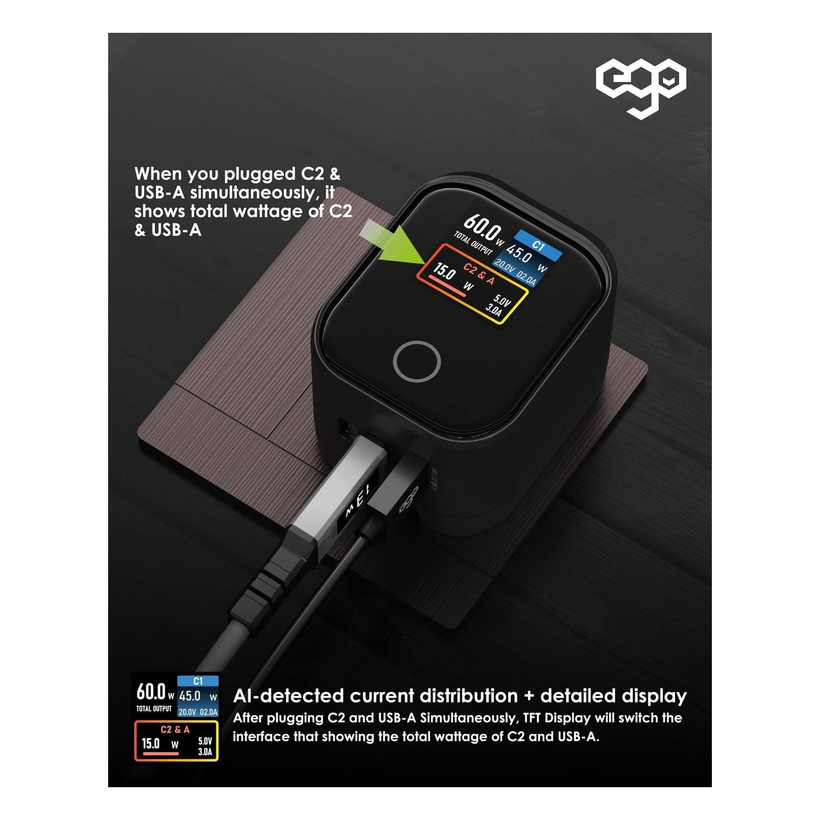 EGO ThunderCube 4 65W GaN TFT 即時顯示三接口摺疊充電器 黑色 (B12601-BLACK) - 08_info_b12601