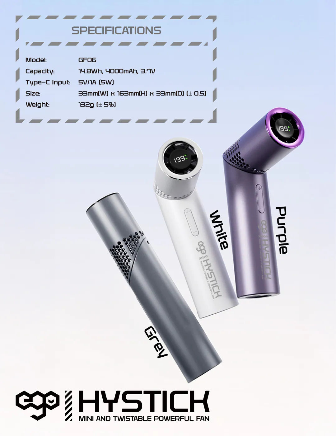 EGO HyStick Mini 扭轉式迷你風扇 白色 (GF06-WHITE) - 09-info_7
