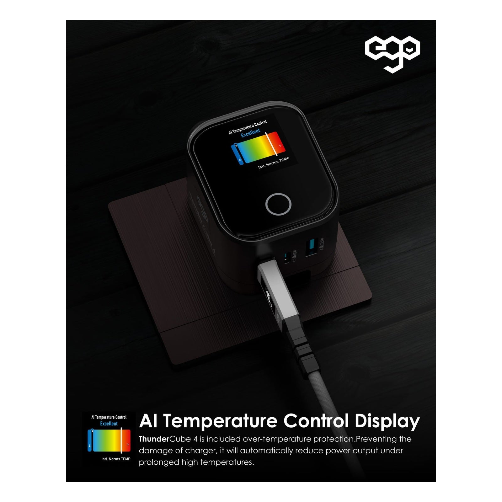 EGO ThunderCube 4 65W GaN TFT 即時顯示三接口摺疊充電器 黑色 (B12601-BLACK) - 09_info_b12601