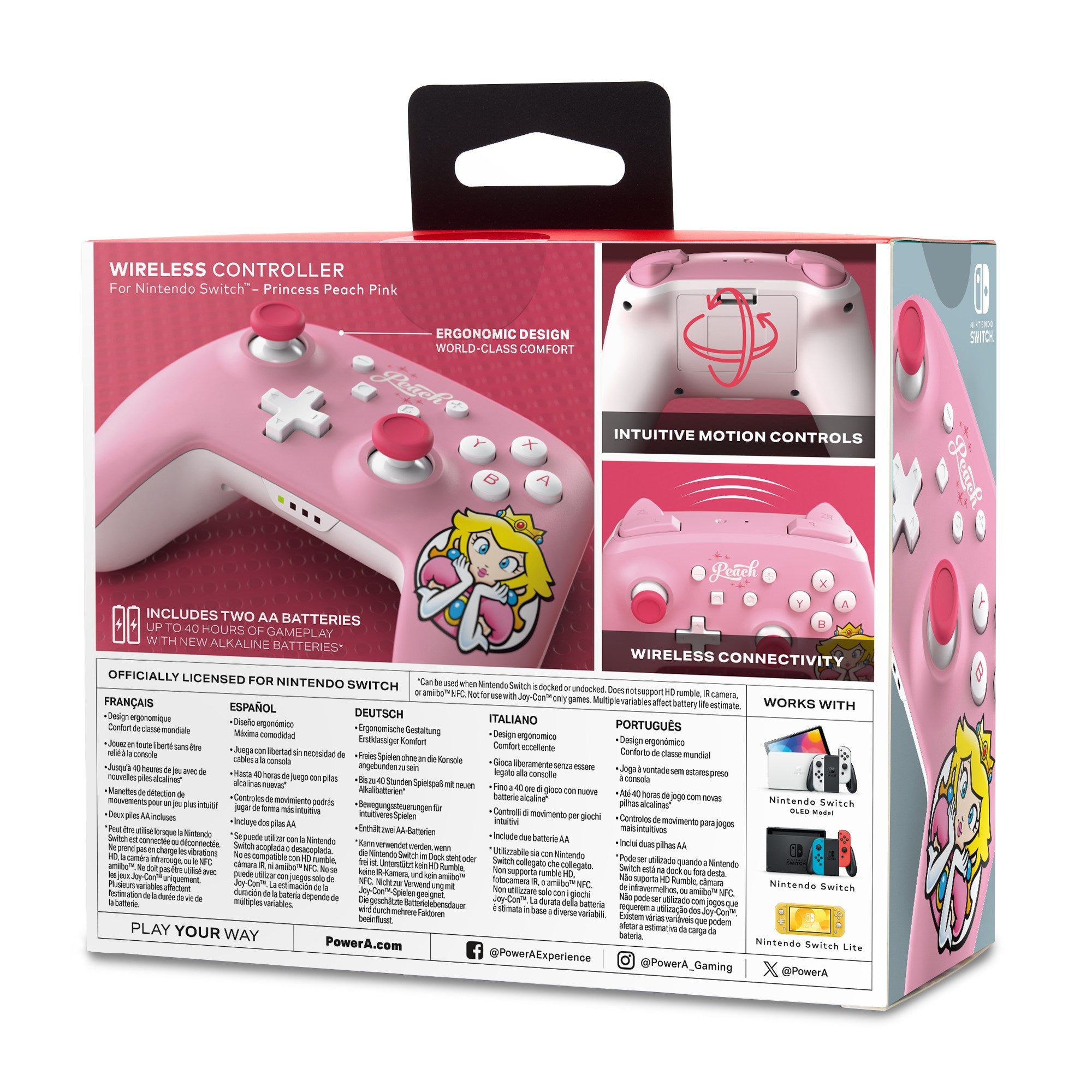 PowerA Nintendo Switch Enhanced 無線手掣 Peach (NSGP0255-01)