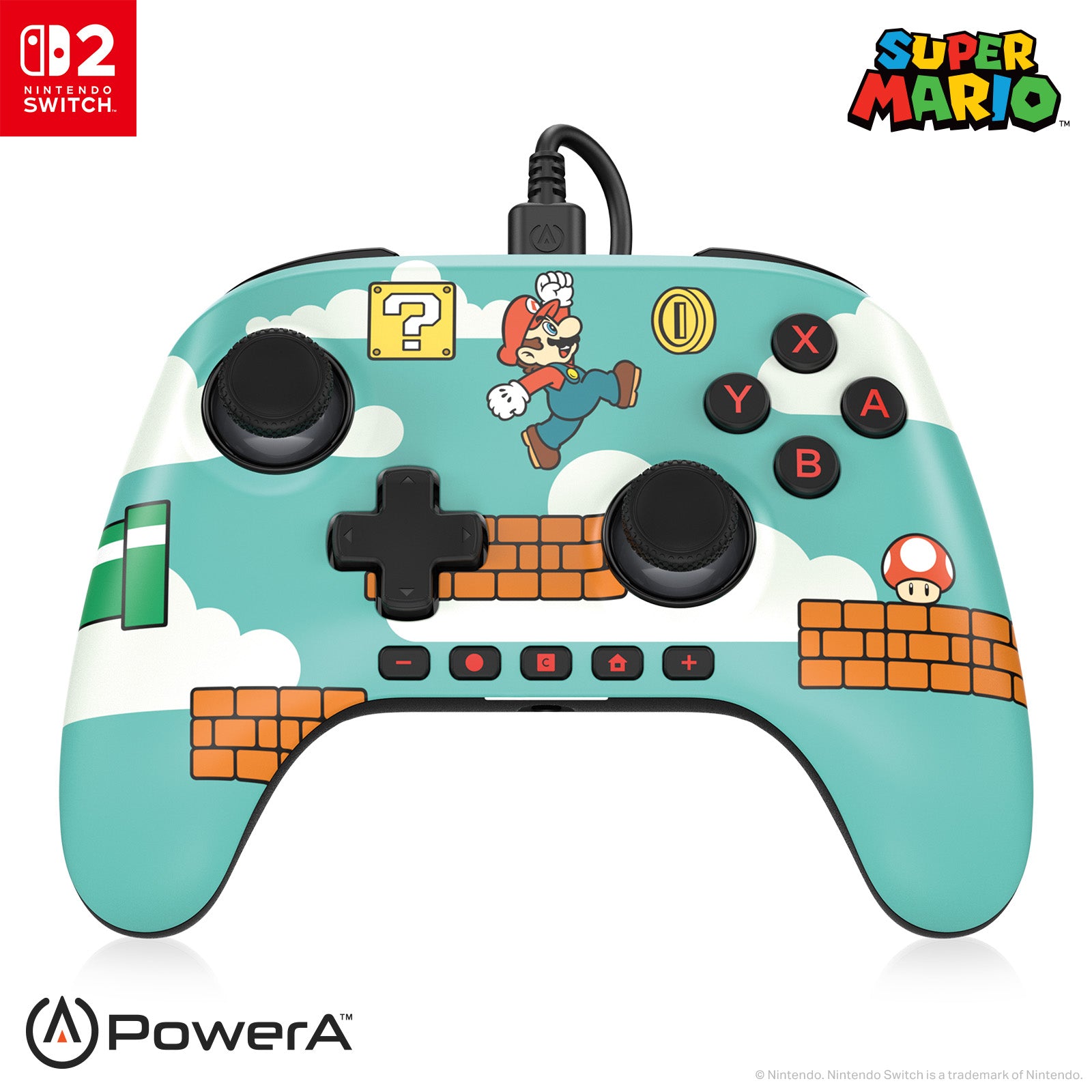 PowerA Advantage 有線手掣 Nintendo Switch 2 Mario Time 特別版 (NSGP0527-01)