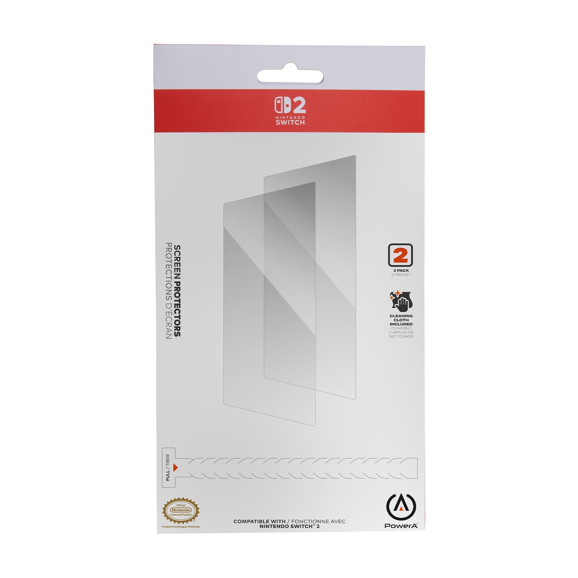 PowerA Nintendo Switch 2 螢幕保護貼 2 片裝 (NSAC0530-01)