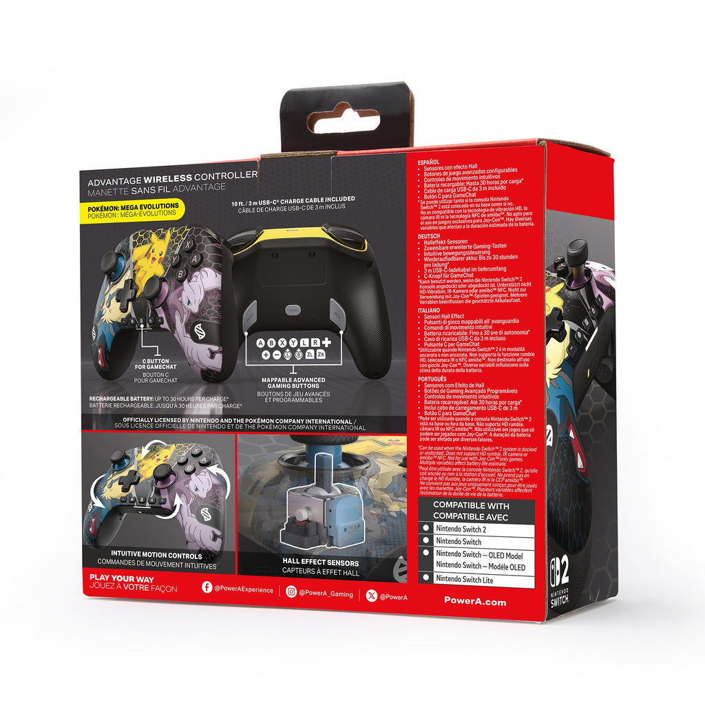 PowerA Advantage 無線手掣 For Switch 2 Pokemon: Mega Evolutions (NSGP0549-01C)