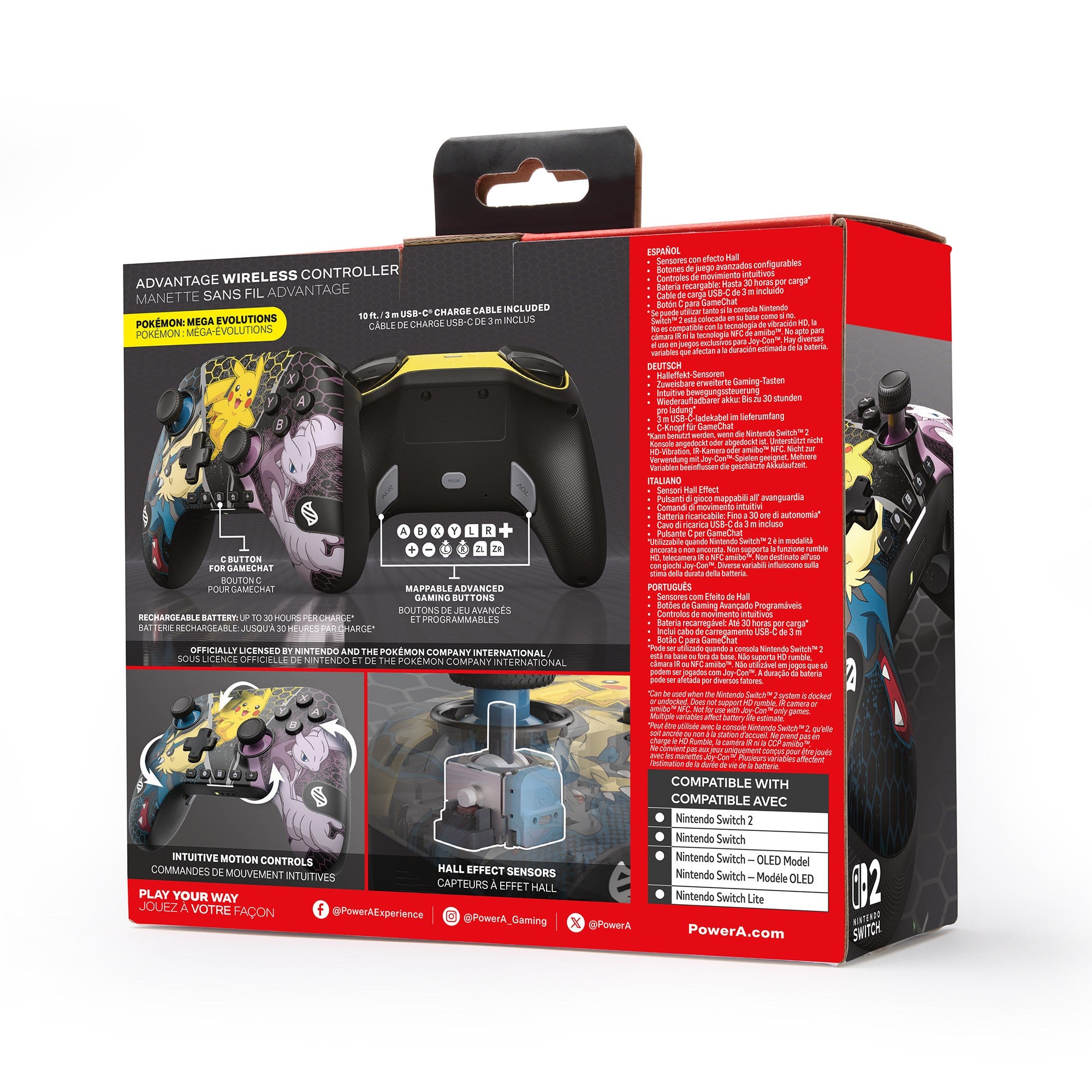 PowerA Advantage 無線手掣 For Switch 2 Pokemon: Mega Evolutions (NSGP0549-01C)