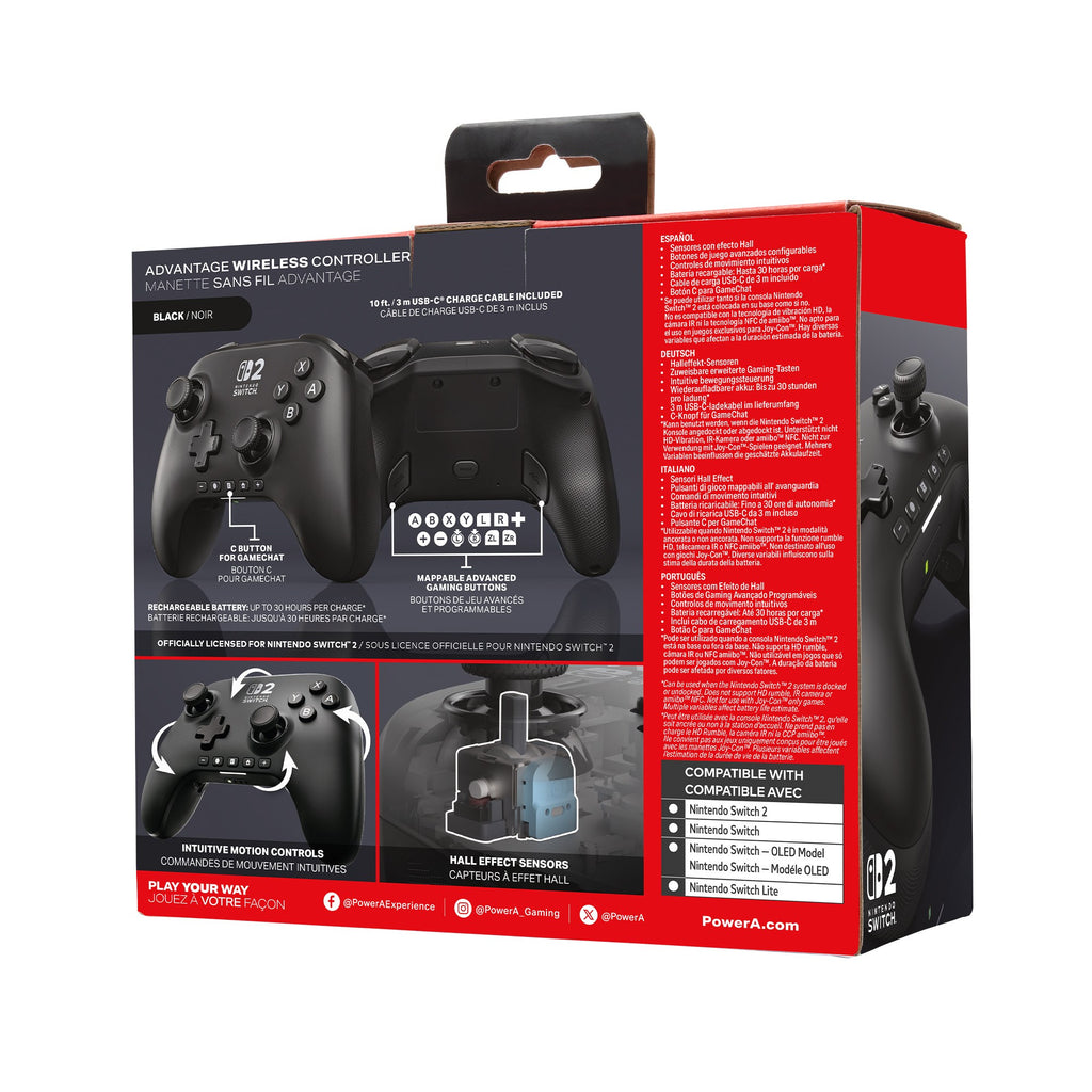 PowerA Advantage 無線手掣 For Switch 2 黑色 (NSGP0545-01C)