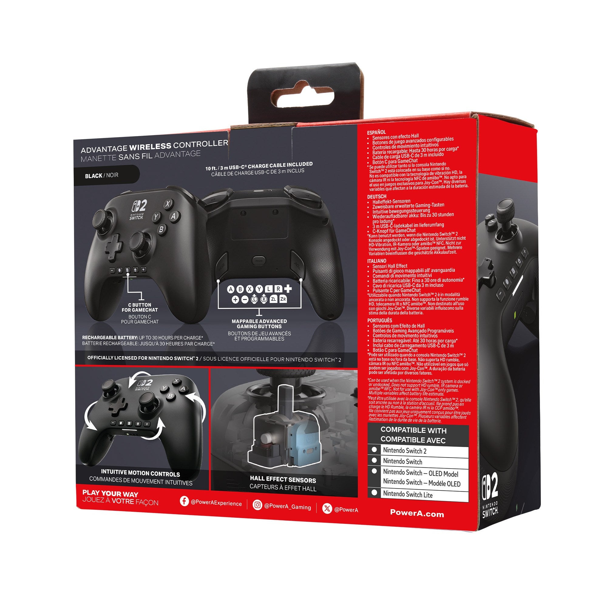 PowerA Advantage 無線手掣 For Switch 2 黑色 (NSGP0545-01C)