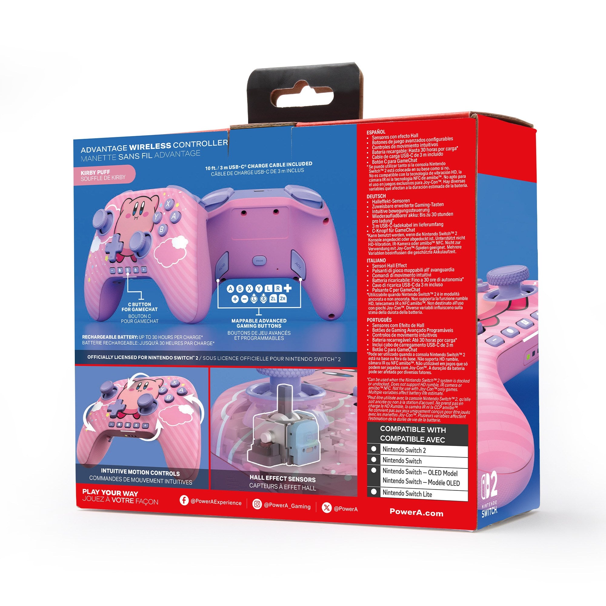 PowerA Advantage 無線手掣 for Nintendo Switch 2 Kirby Puff (NSGP0547-01C)
