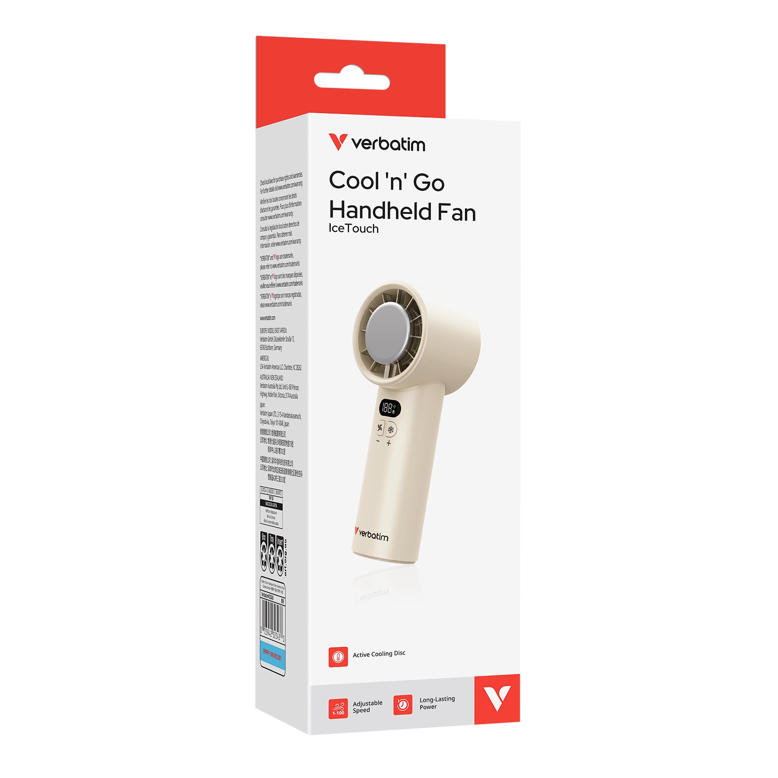 Verbatim Cool & Go Handheld Fan IceTouch 白色 (32343)
