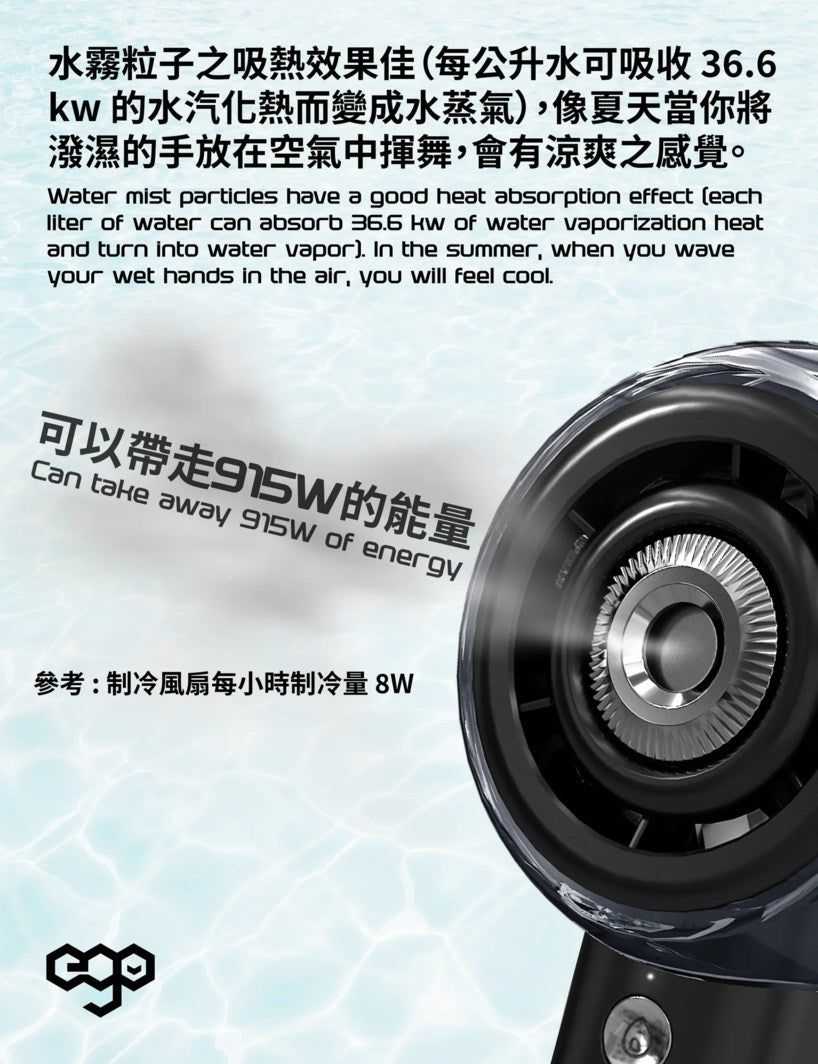 EGO HyH2O Misting Fan 粉紅色 (P11-PINK)