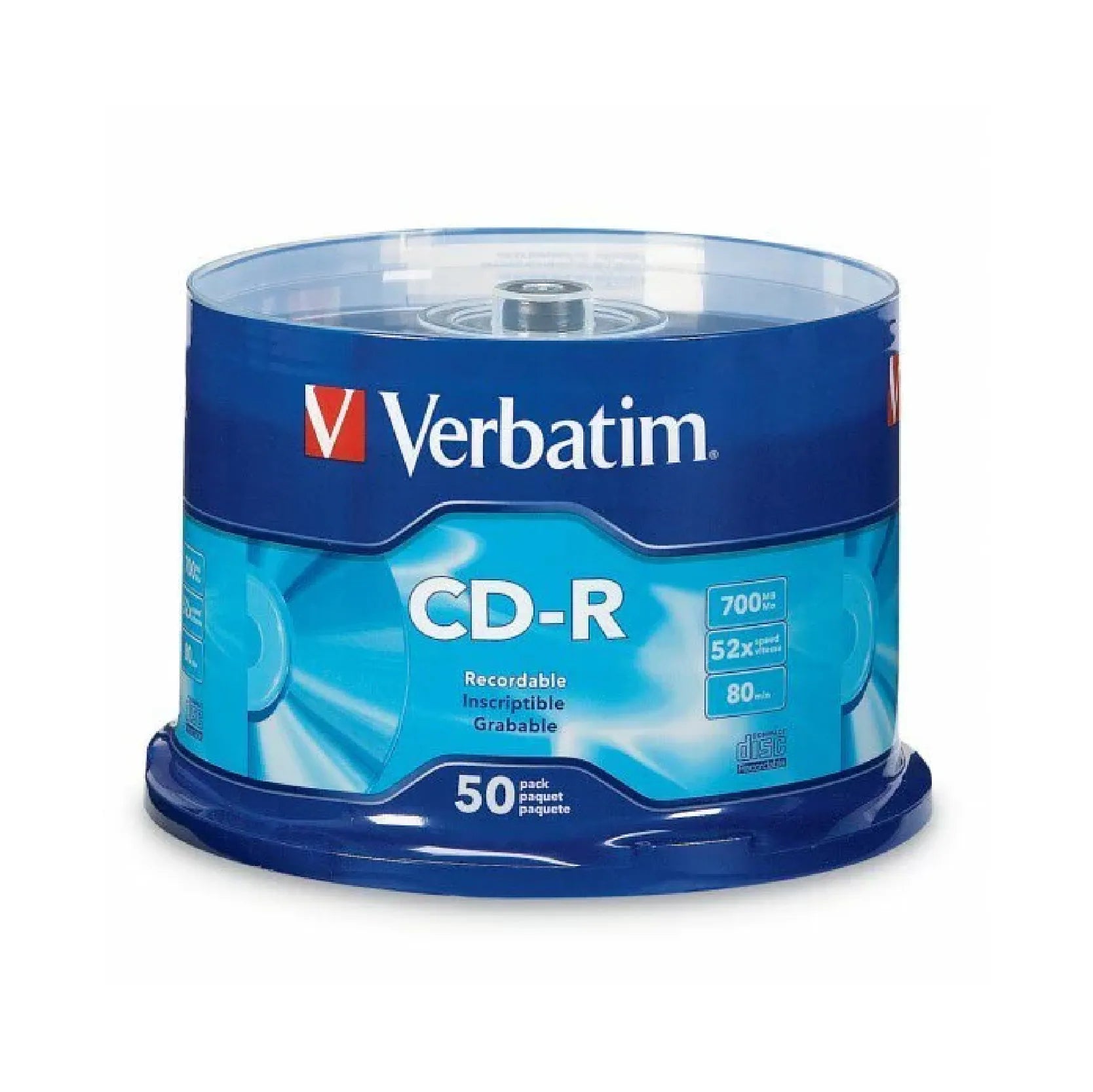Verbatim CD-R 52X 700MB 80mins 50片桶裝 (94691)
