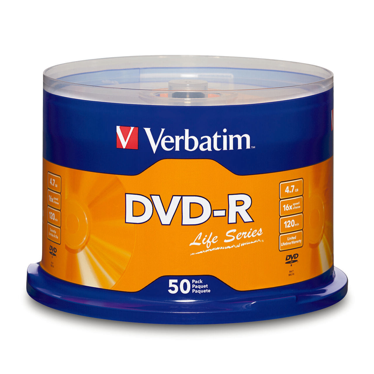 Verbatim DVD-R 16X 4.7GB Life Series 50pcs (97176)
