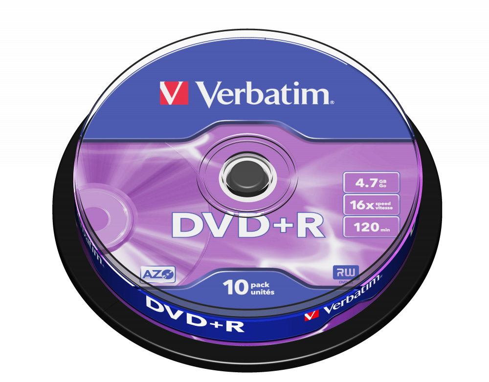 Verbatim DVD+R 16X 4.7GB 10pcs (43498)