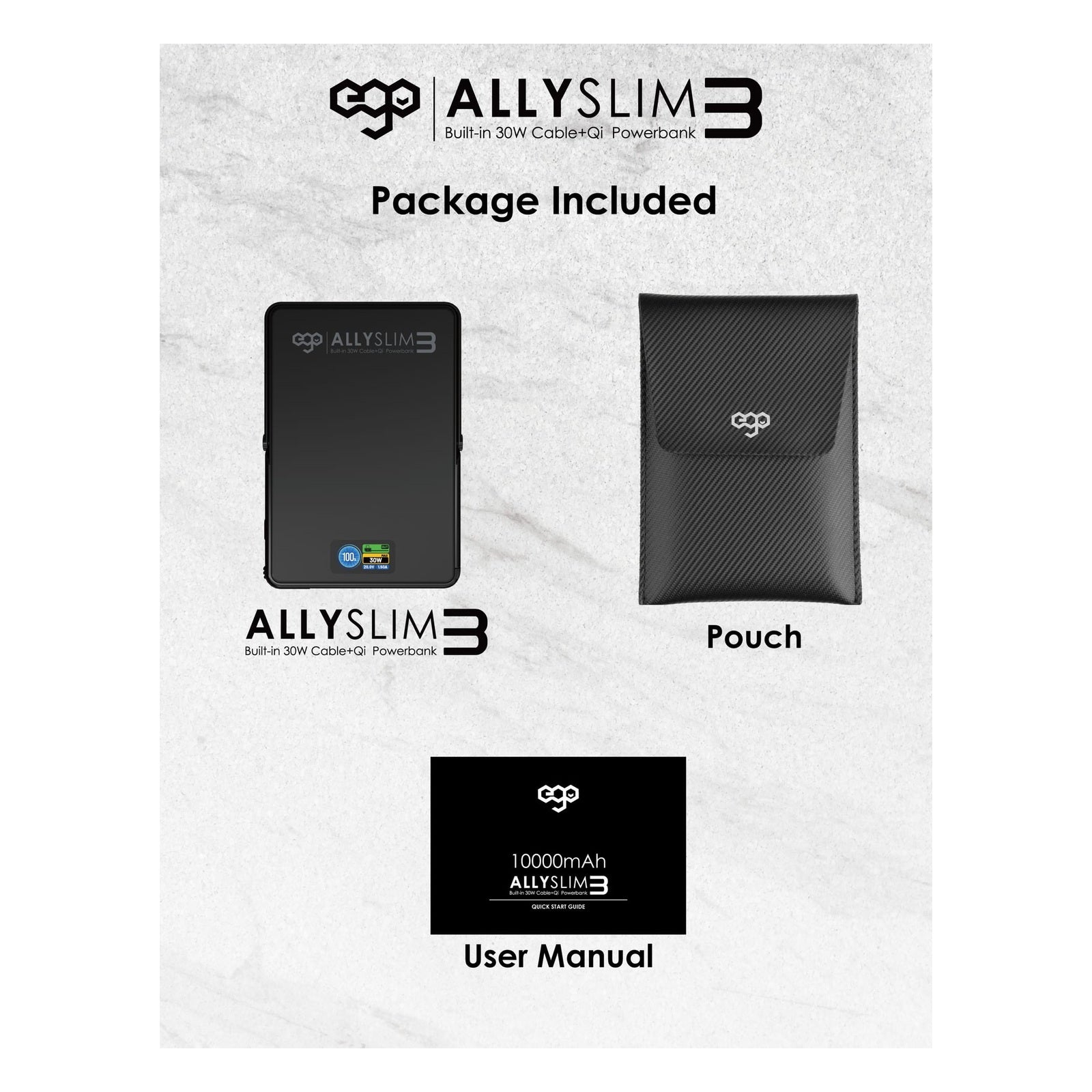 EGO AllySlim3 4 合 1 30W PD 10000mAh 內置線磁吸流動電源 鏡面白 (M10ULTRA-MIRROR) - 12_info_m10ultra