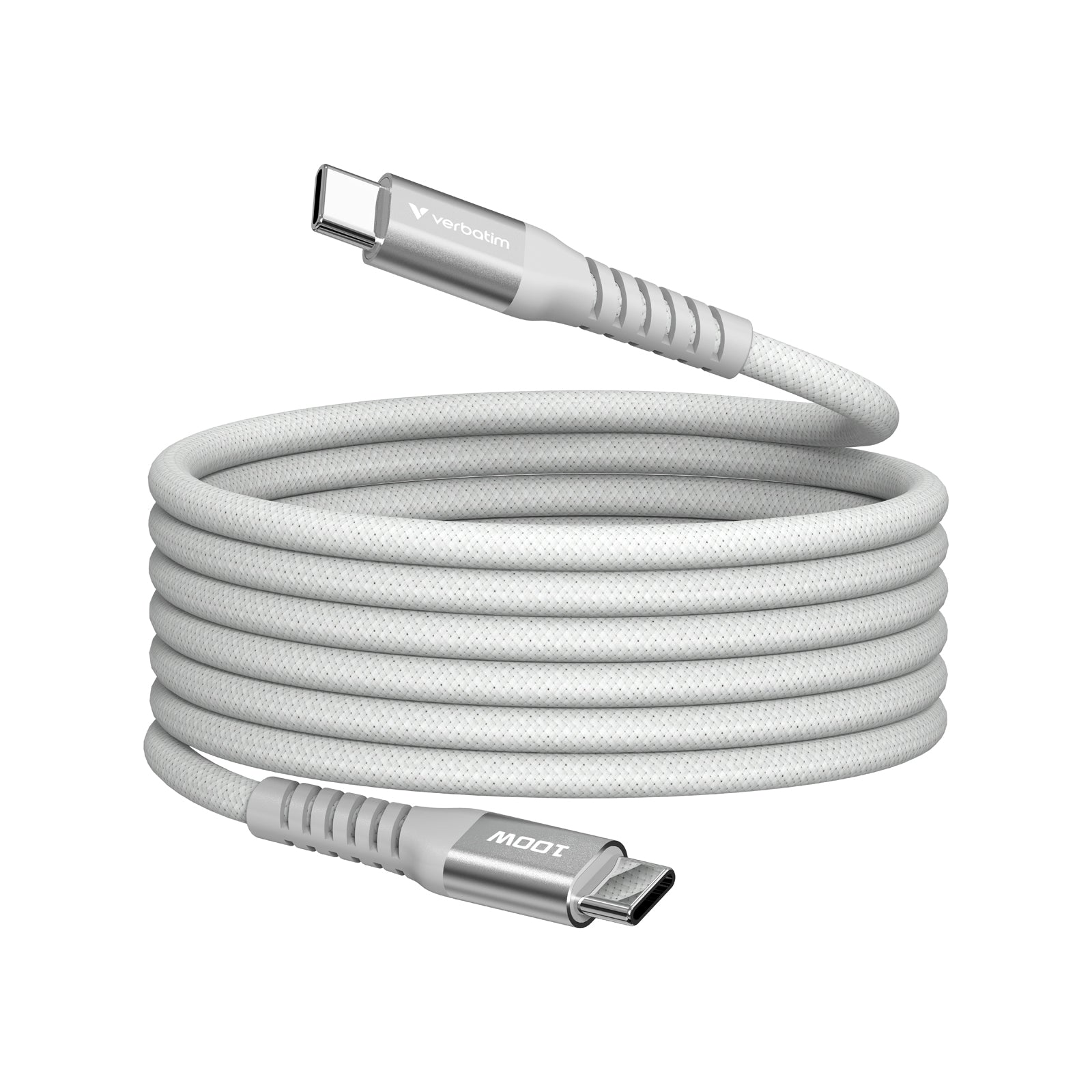 Verbatim USB-C to USB-C 100W 磁吸充電線 120cm 灰色 (31854)