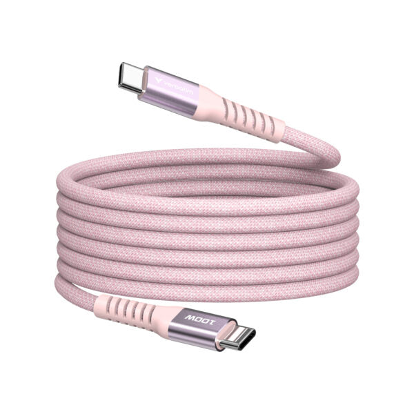 Verbatim USB-C to USB-C 100W 磁吸充電線 120cm 粉紅色 (31857)