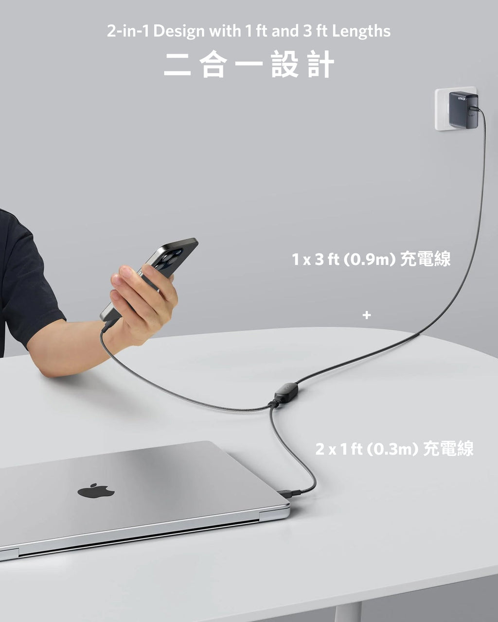 Anker USB-C to USB-C Cable 黑色 (A8895H11)