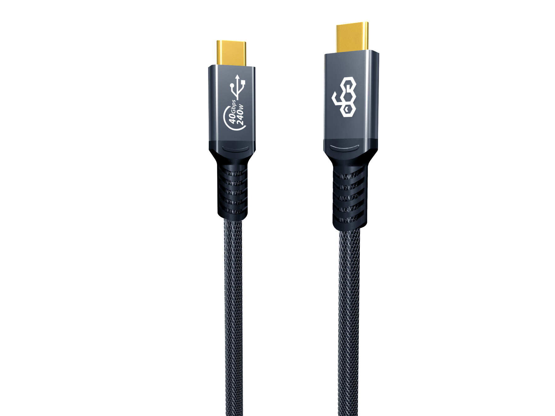 EGO Type-C to Type-C 240W USB4 Cable 200cm 灰色 (CC40-20)