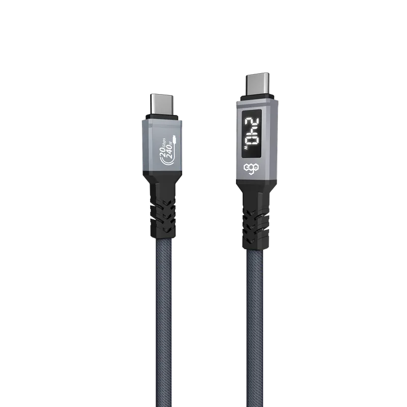 EGO Wiry Mag 240W Usb3.2 Type-C To C Magnetic Cable 50cm 灰色 (CCRT3-05-GREY)