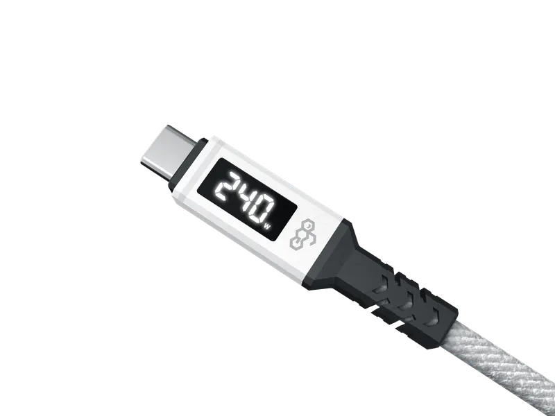 EGO Wiry Mag 240W Usb3.2 Type-C To C Magnetic Cable 50cm 白色 (CCRT3-05-WHITE)