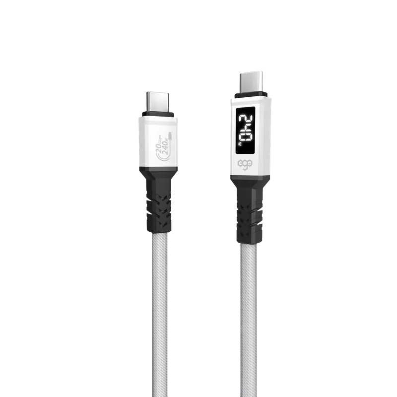 EGO Wiry Mag 240W Usb3.2 Type-C To C Magnetic Cable 50cm 白色 (CCRT3-05-WHITE)