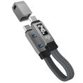 EGO ChargeKey 240W USB4 Type-C Keychain Cable 灰色 (CCCK-6-GREY)