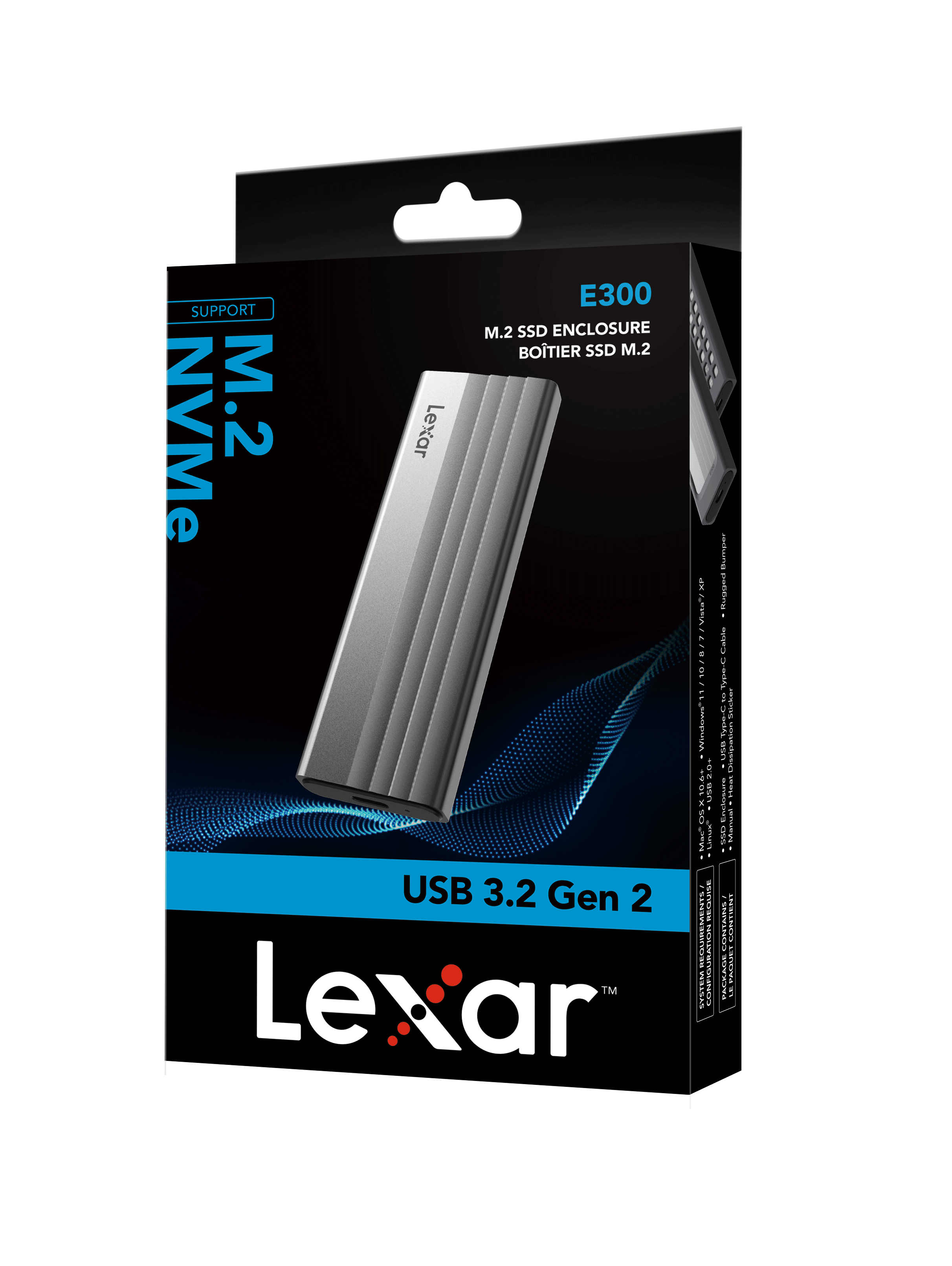 Lexar E300 M.2 NVMe SSD 外置盒 (LPAE300-RNBNG)