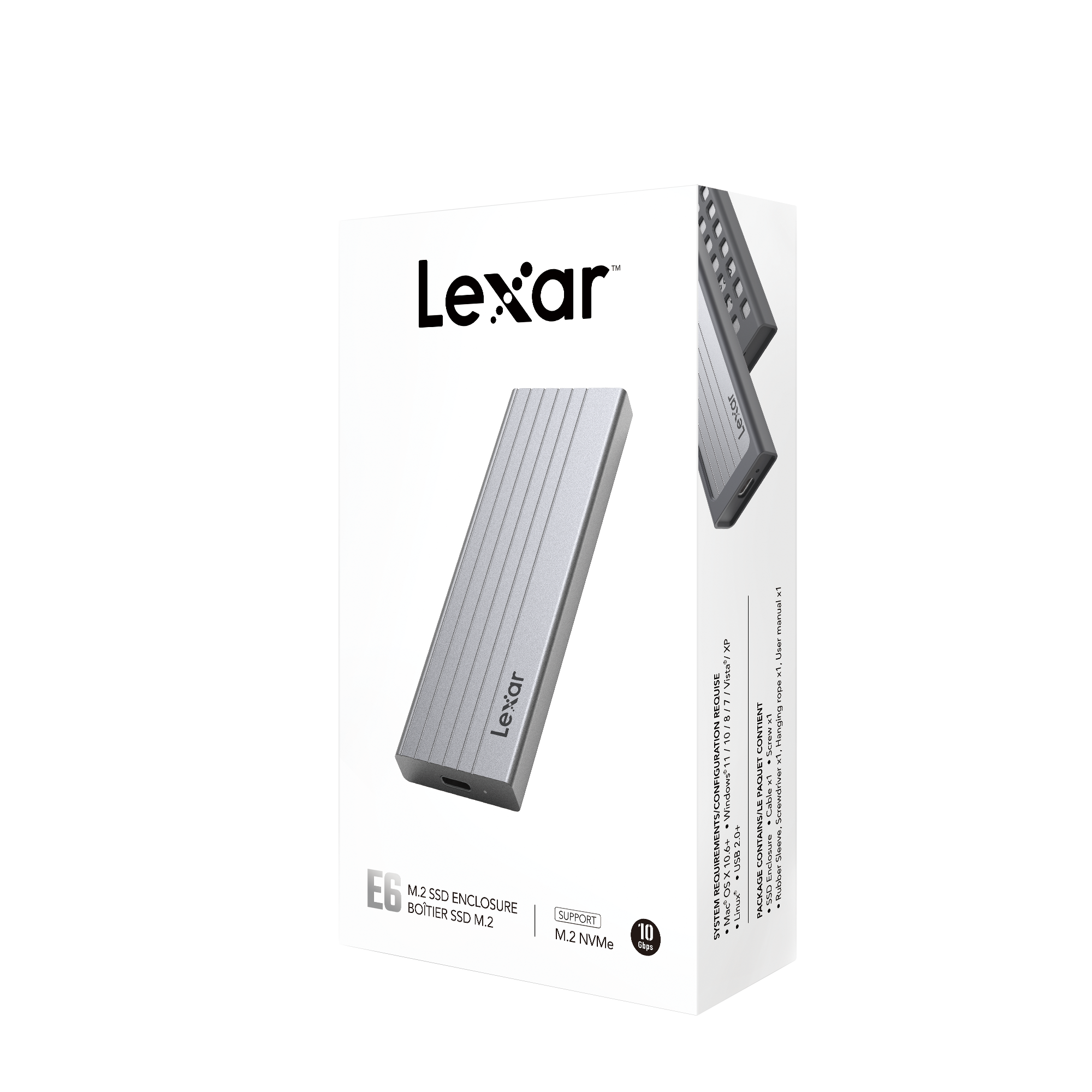 Lexar E6 M.2 NVMe SSD 外置盒 (LPAE06N-RNBNG)