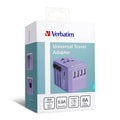Verbatim 5 Port 5.6a Travel Adaptor 紫色 (65829)