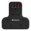 Verbatim Wall Outlet Extender 連 PD 與 QC 3.0 黑色 (66848)