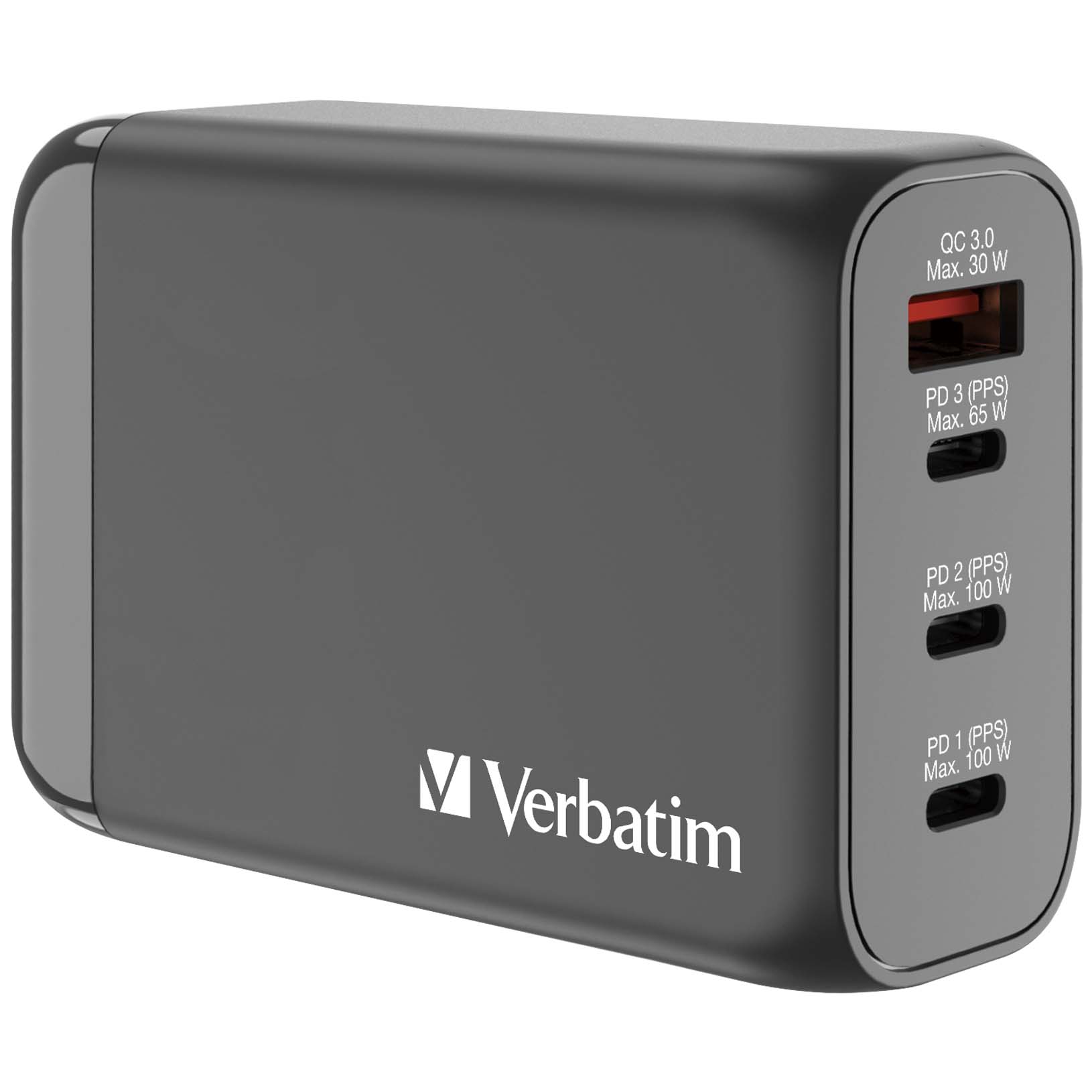 Verbatim 4 Port 100W Travel Charger 黑色 (66967)