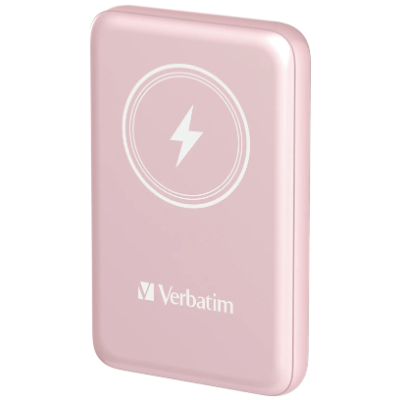 Verbatim MagSafe/Qi 15W PD 20W 10000mAh 行動電源 粉紅色 (32248)