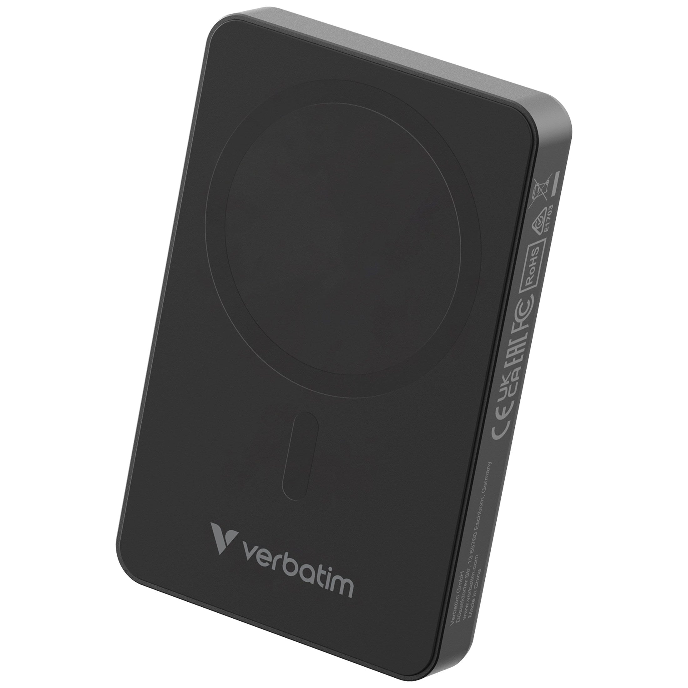 Verbatim Charge & Go 磁吸無線行動電源 10000mAh 黑色 (32227)