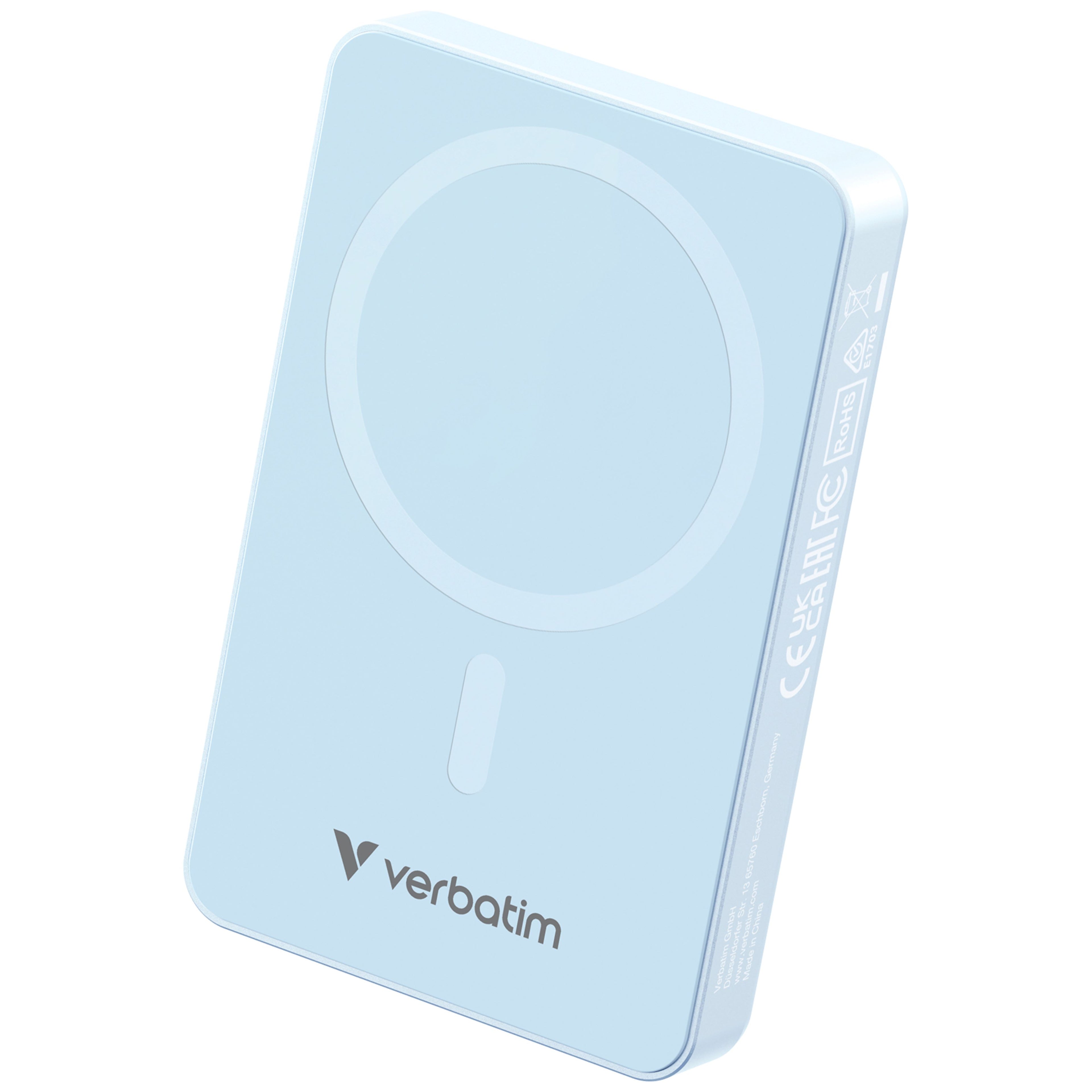 Verbatim Charge & Go 磁吸無線行動電源 10000mAh 藍色 (32145)