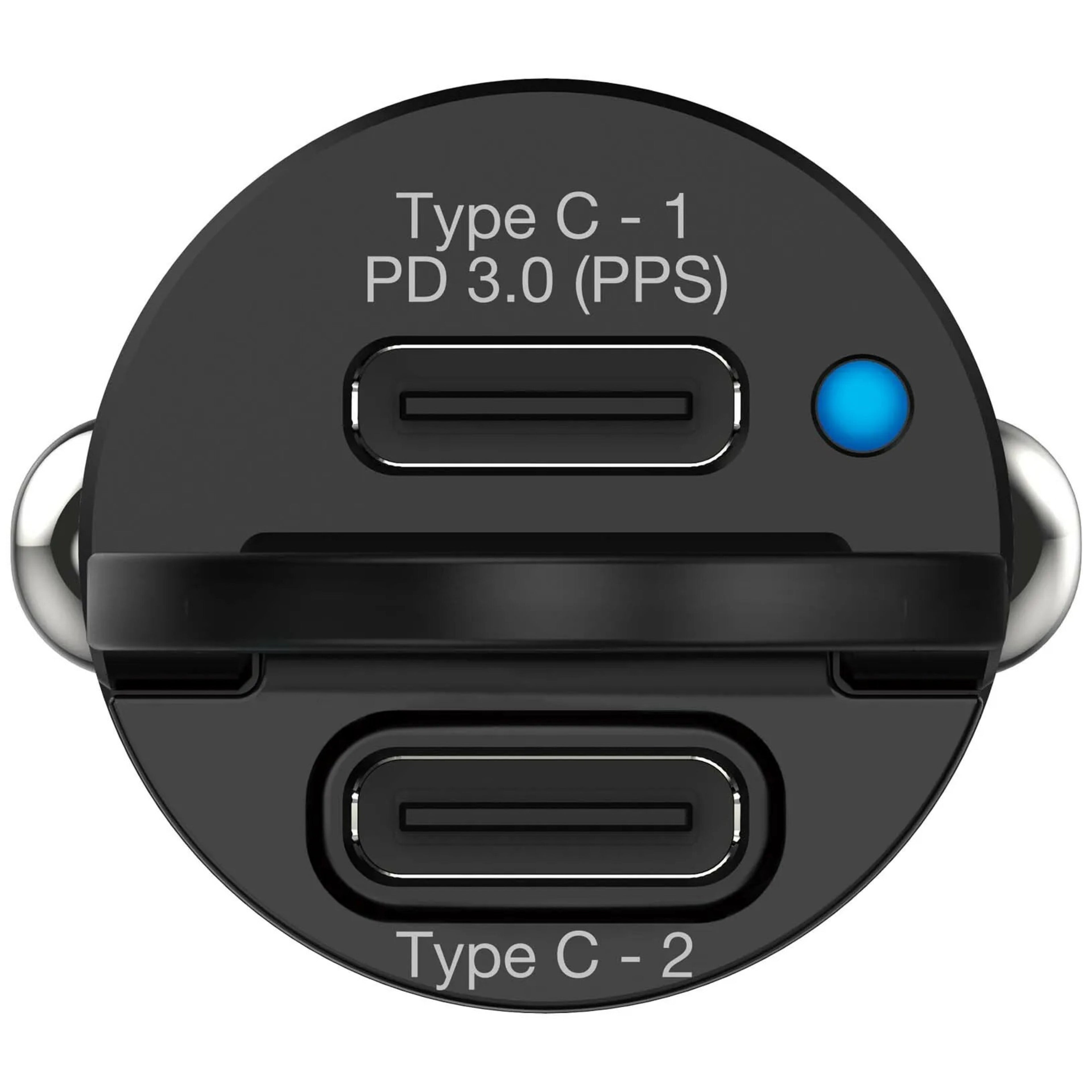 Verbatim Dual Type-C 45W Mini Car Charger Black 66883