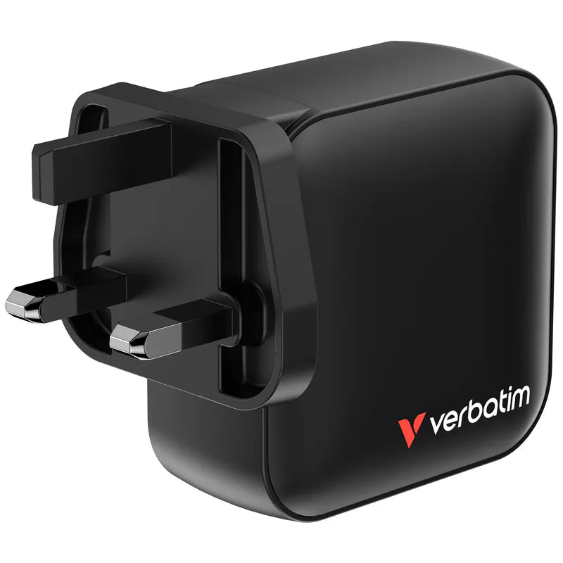 Verbatim 4-port 100W Mini GAN 充電器 Uk Plug 黑色 (32058)