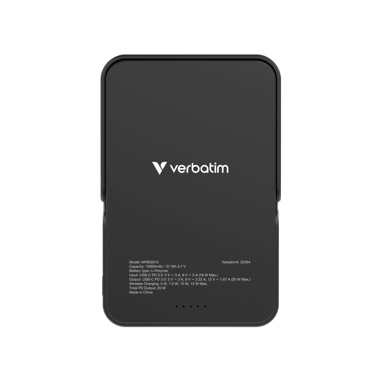 Verbatim Charge n Go 磁吸無線充電行動電源 10000mAh 黑色 (32264)
