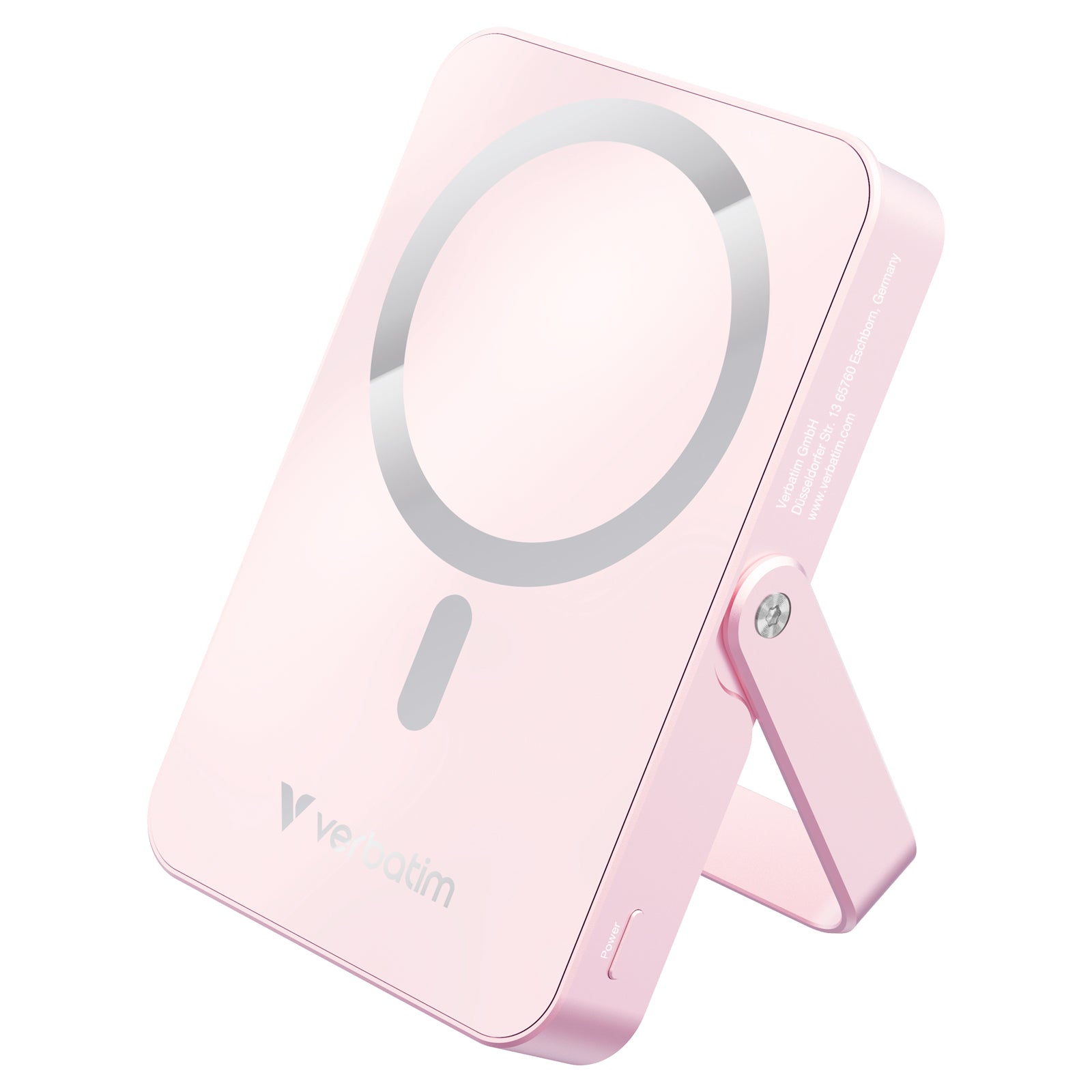 Verbatim Charge n Go 磁吸無線充電行動電源 10000mAh 粉紅色 (32267)