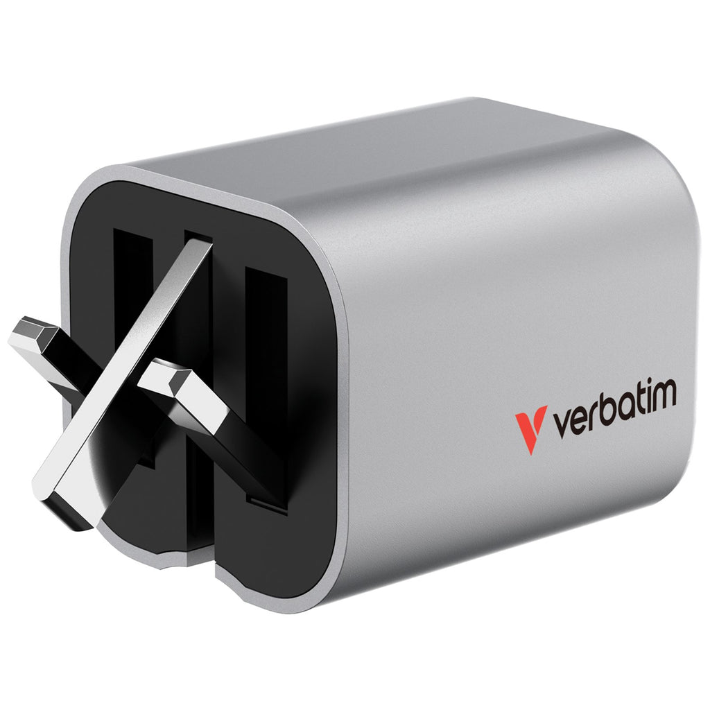 Verbatim 65W 摺疊 Uk Plug GAN 充電器 灰色 (32351)