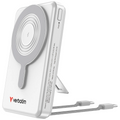 Verbatim Charge n Go 磁吸無線行動電源 10000mAh 5-in-1 Stand Dual USB-C 白色 (32273)