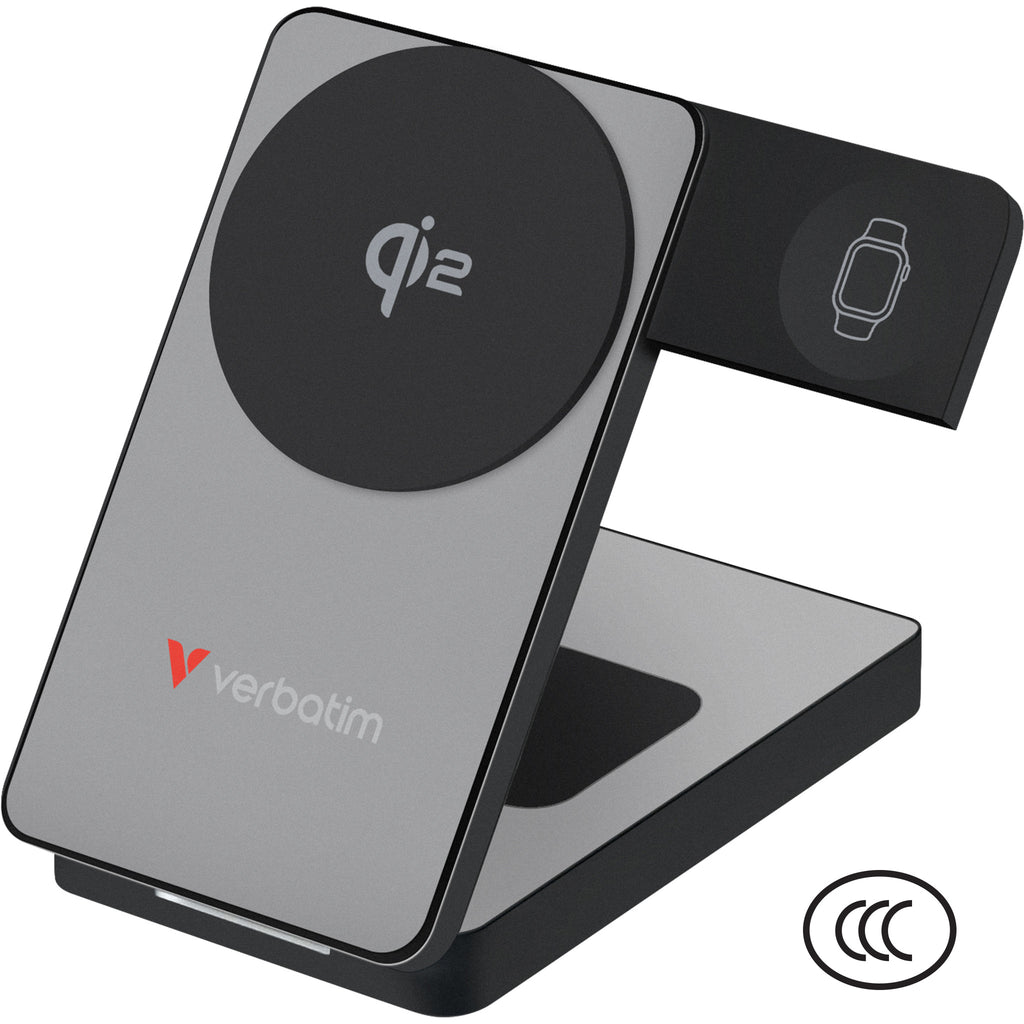 Verbatim Charge n Go 10000mAh Qi2 磁吸無線充電行動電源 Space 灰色 (32295)