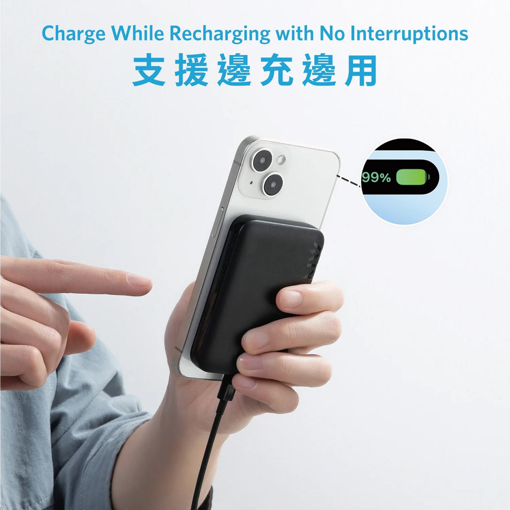 Anker MagGo 321 5000mAh Magnetic 行動電源 白色 (A1616H21)