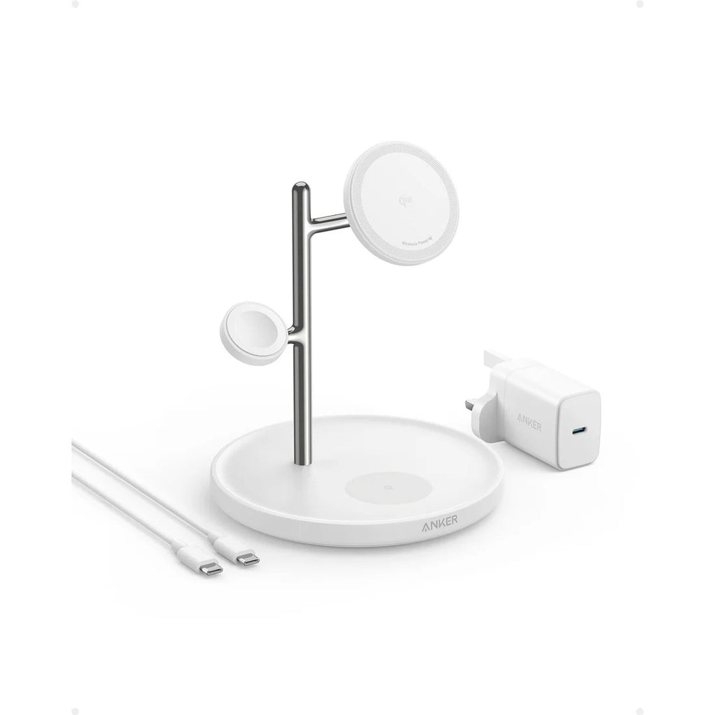 Anker MagGo Wireless Charging Station 3-in-1 Stand 白色 (B25M3V21)